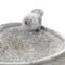 15" Gray Polystone Country Birds Garden Sculpture